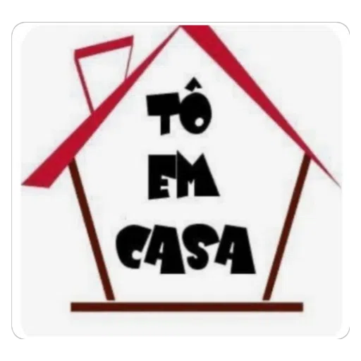 Figurinha: Estou em casa!