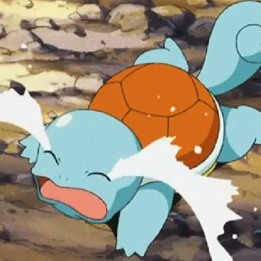 Figurinha: Squirtle chorando