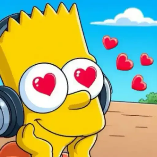 Figurinha: Bart Simpson Apaixonado