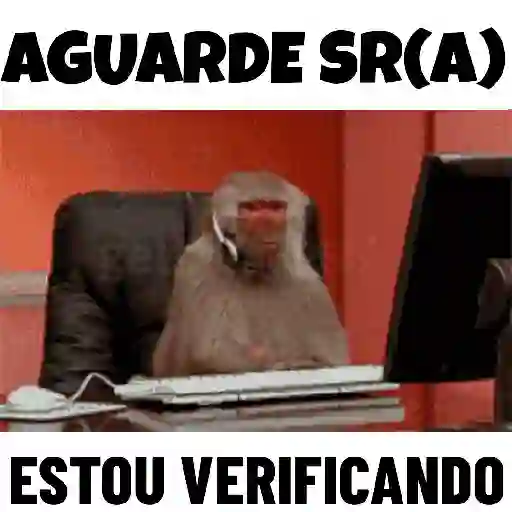 Figurinha: Macaco no Telemarketing