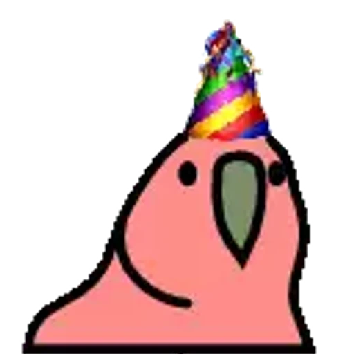Figurinha: Pássaro de Festa Colorido