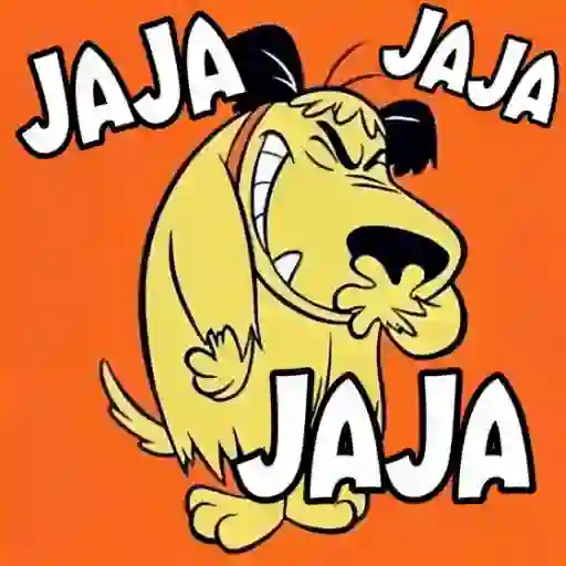 Figurinha: Cachorro gargalhando