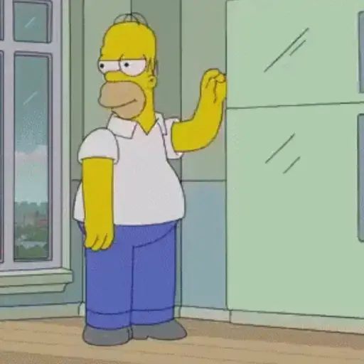 Figurinha: Homer Simpson vai dormir