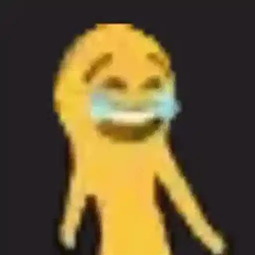 Figurinha: emoji chorando de rir dançando