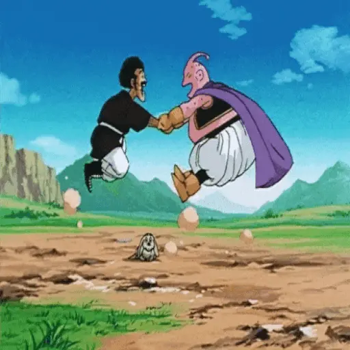 Figurinha: Mr. Satan e Majin Boo