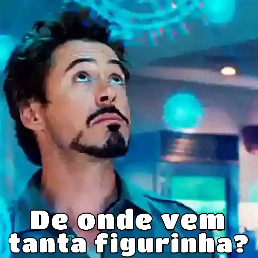 Figurinha: Tony Stark pergunta de onde vem figurinh