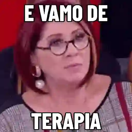 Figurinha: E vamos de terapia