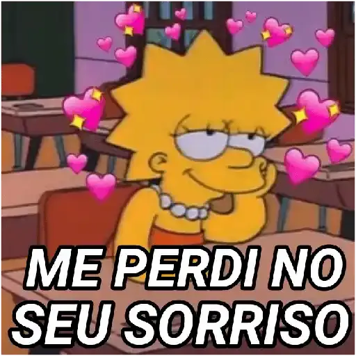 Figurinha: Lisa Simpson apaixonada