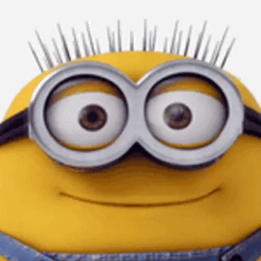 Figurinha: Minion piscando e sorrindo