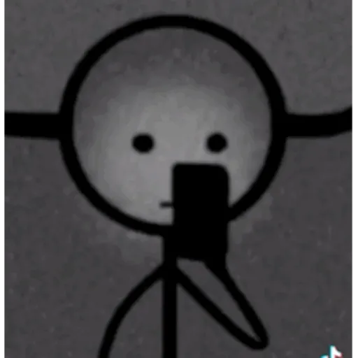 Figurinha: Homem palito chorando