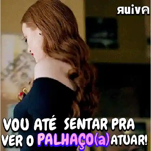 Figurinha: Vou sentar pra ver o palhaço atuar