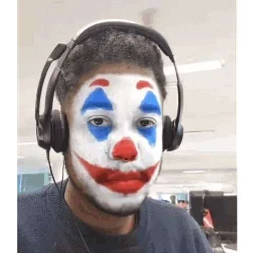 Figurinha: Maquiagem Joker e Fones de Ouvido