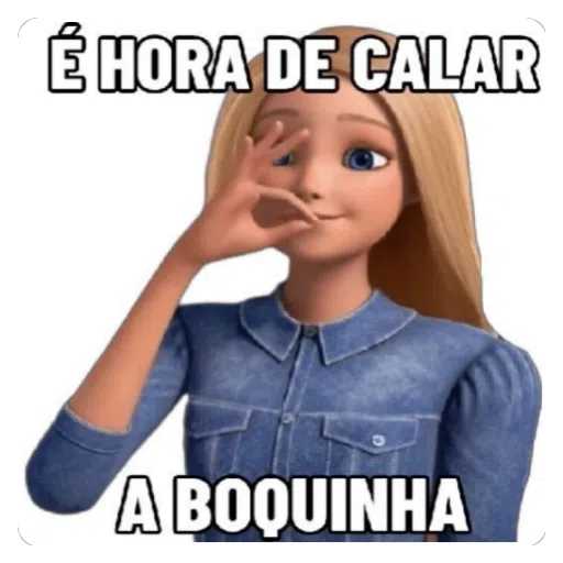 Figurinha: É hora de calar a boquinha!