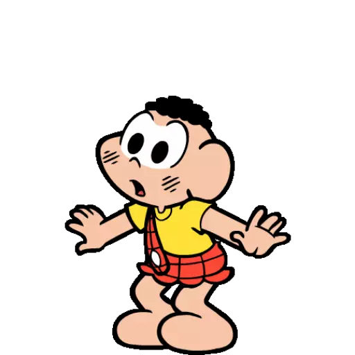 Figurinha: Cebolinha assustado