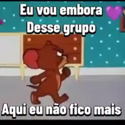 Figurinha: Jerry saindo do grupo