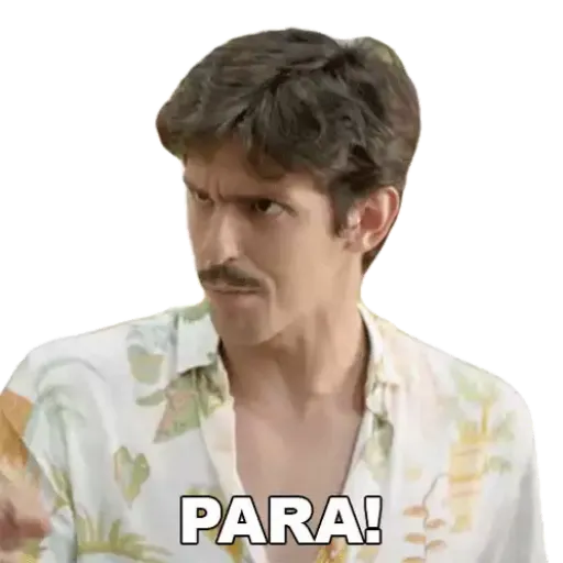 Figurinha: Cara de espanto com fala PA!
