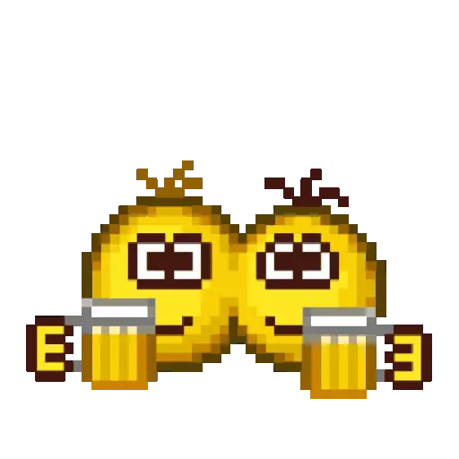 Figurinha: Emojis brindando