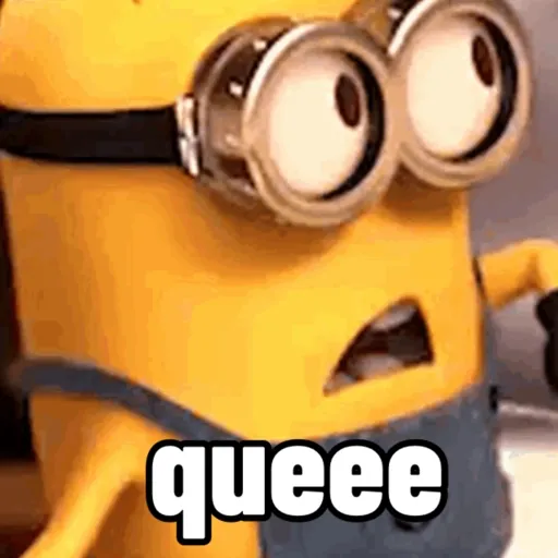 Figurinha: Minion assustado com queijo