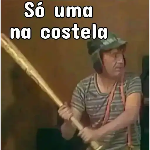 Figurinha: Seu Madruga com taco de beisebol