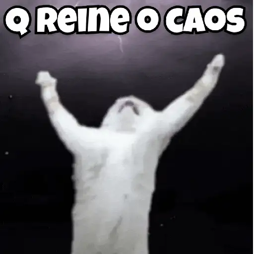 Figurinha: Gato invoca caos com raios
