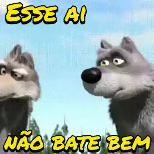 Figurinha: Lobo pensativo