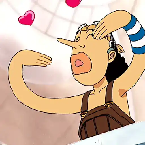Figurinha: Usopp apaixonado