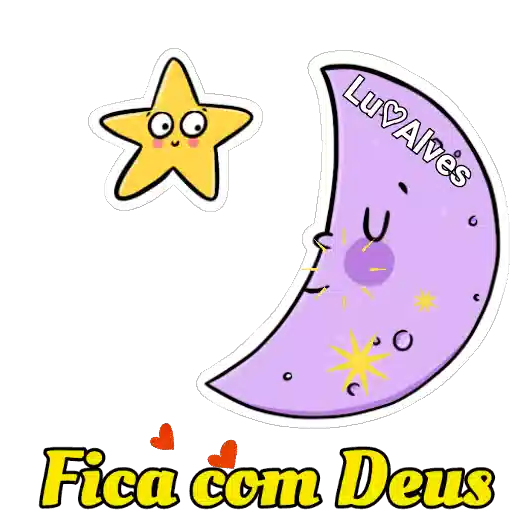 Figurinha: Fica com Deus Lua e Estrela
