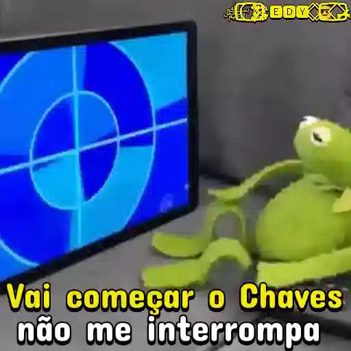 Figurinha: Caco assistindo Chaves