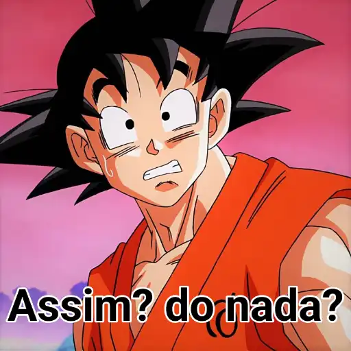 Figurinha: Goku confuso: Assim? do nada?