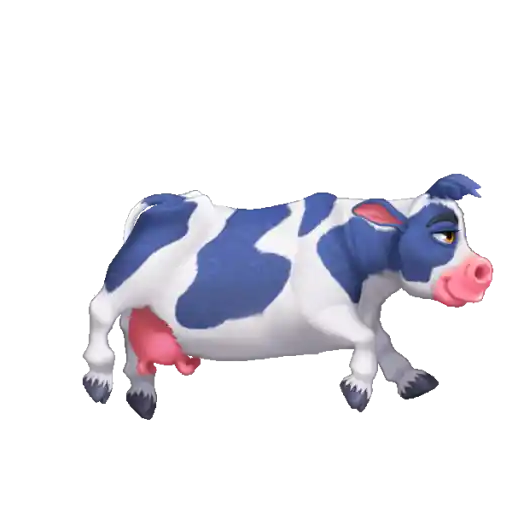 Figurinha: Vaca correndo e pulando