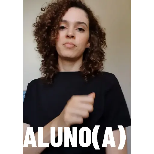 Figurinha: Aluno(a) em Libras