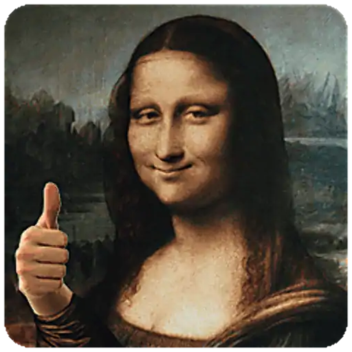 Figurinha: Mona Lisa dando joinha