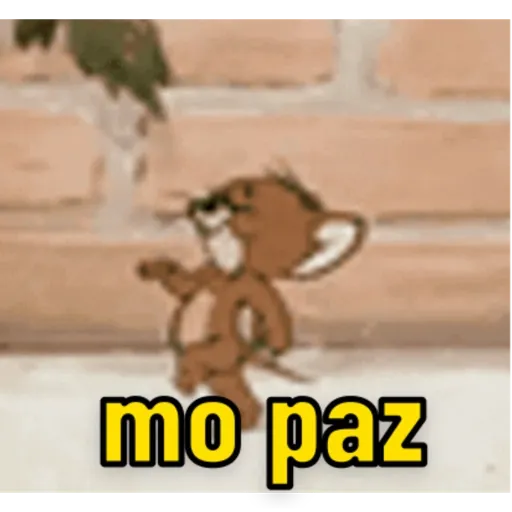 Figurinha: Jerry pedindo paz