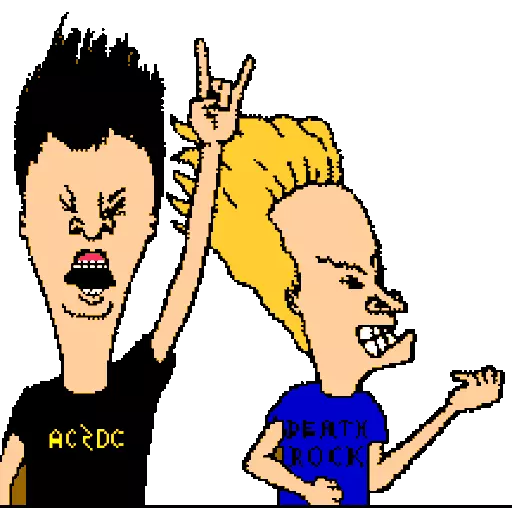 Figurinha: Beavis e Butthead Fazendo Rock