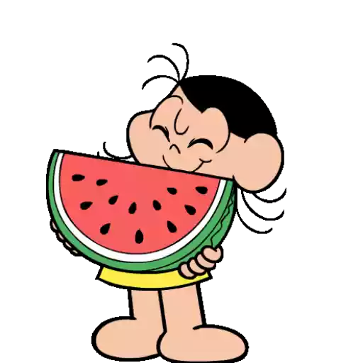 Figurinha: Magali comendo melancia