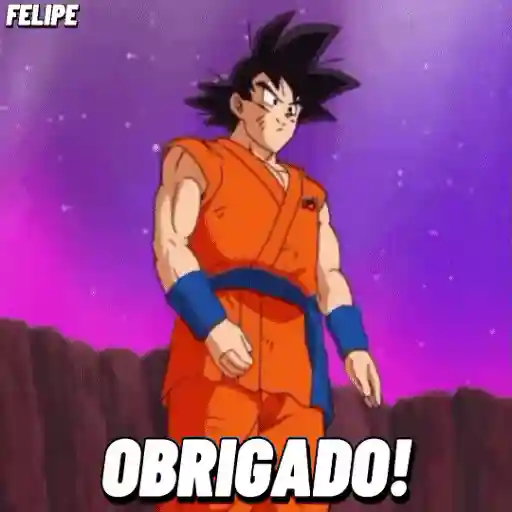 Figurinha: Goku Agradecendo