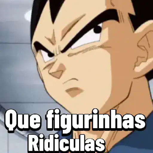 Figurinha: Vegeta indignado com figurinhas