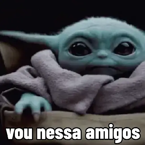 Figurinha: Baby Yoda: Vou nessa amigos