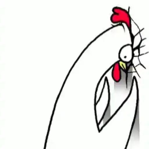 Figurinha: Galinha Batendo na Parede