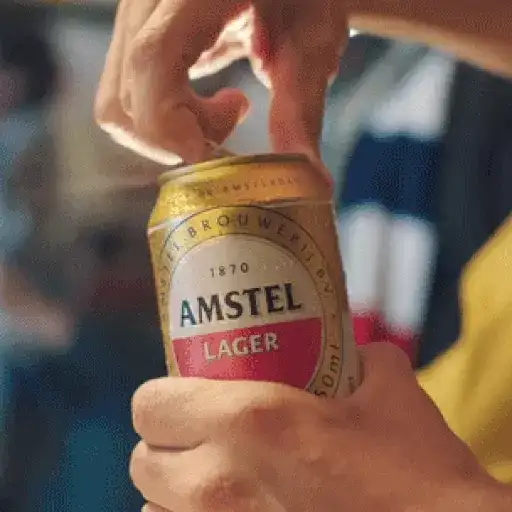 Figurinha: Abrindo lata de Amstel