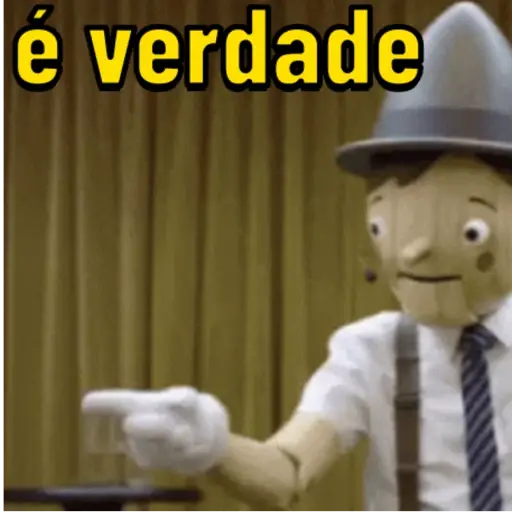Figurinha: Pinóquio: É verdade!
