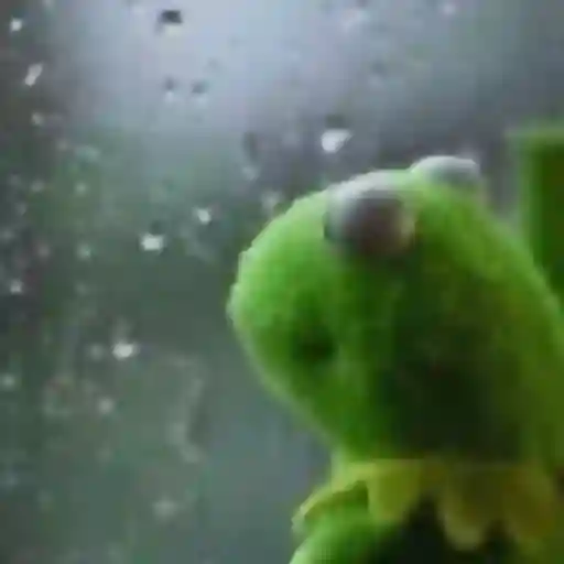 Figurinha: Kermit pensativo em vários cenários
