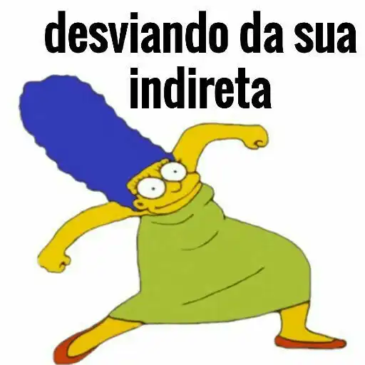 Figurinha: Marge desviando da indireta