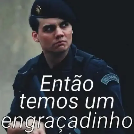 Figurinha: Temos um engraçadinho