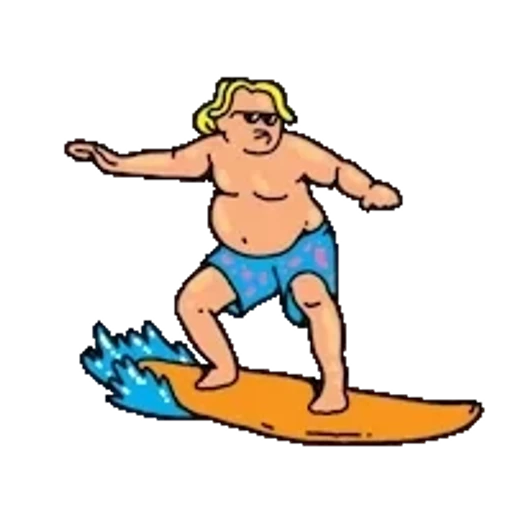 Figurinha: Surfista na Onda