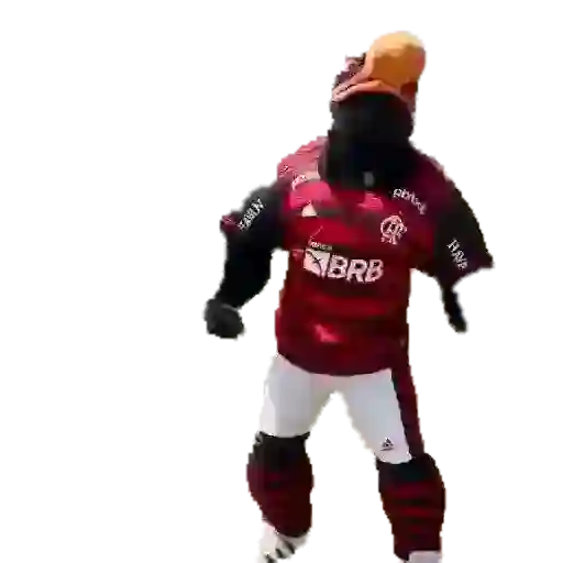 Figurinha: Mascote do Flamengo dançando