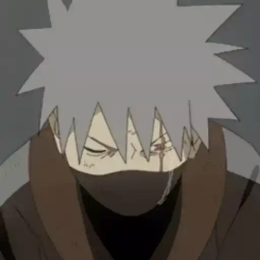Figurinha: Kakashi chorando e ativando Sharingan