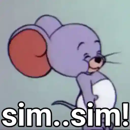 Figurinha: Ratinho Dizendo Sim