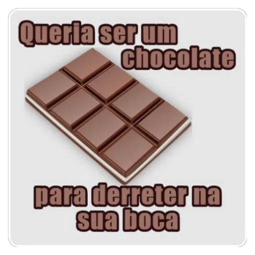 Figurinha: Chocolate derretendo na boca