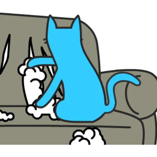 Figurinha: Gato destruidor de sofá